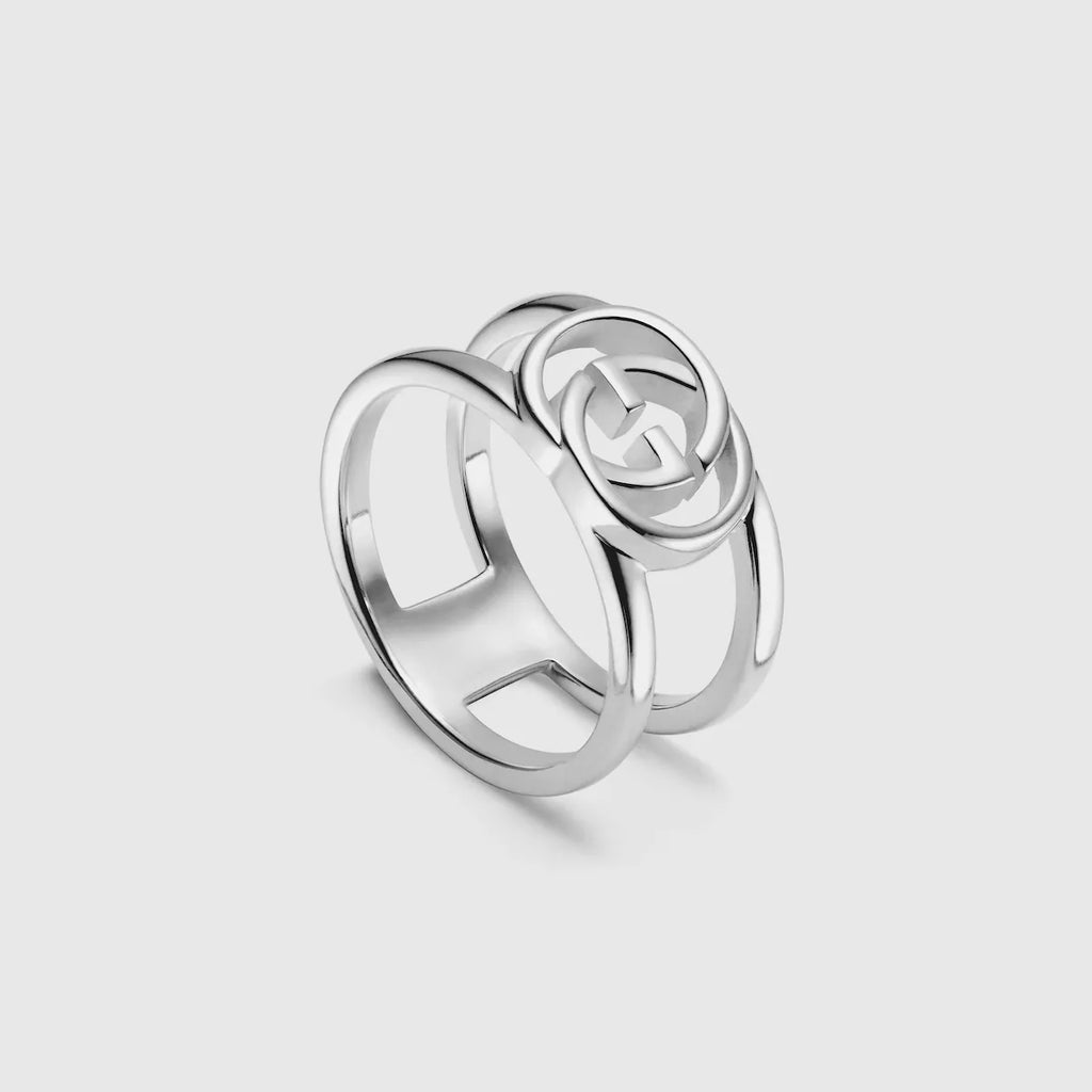 Double Gucci Interlocking Gucci Wide Open Ring