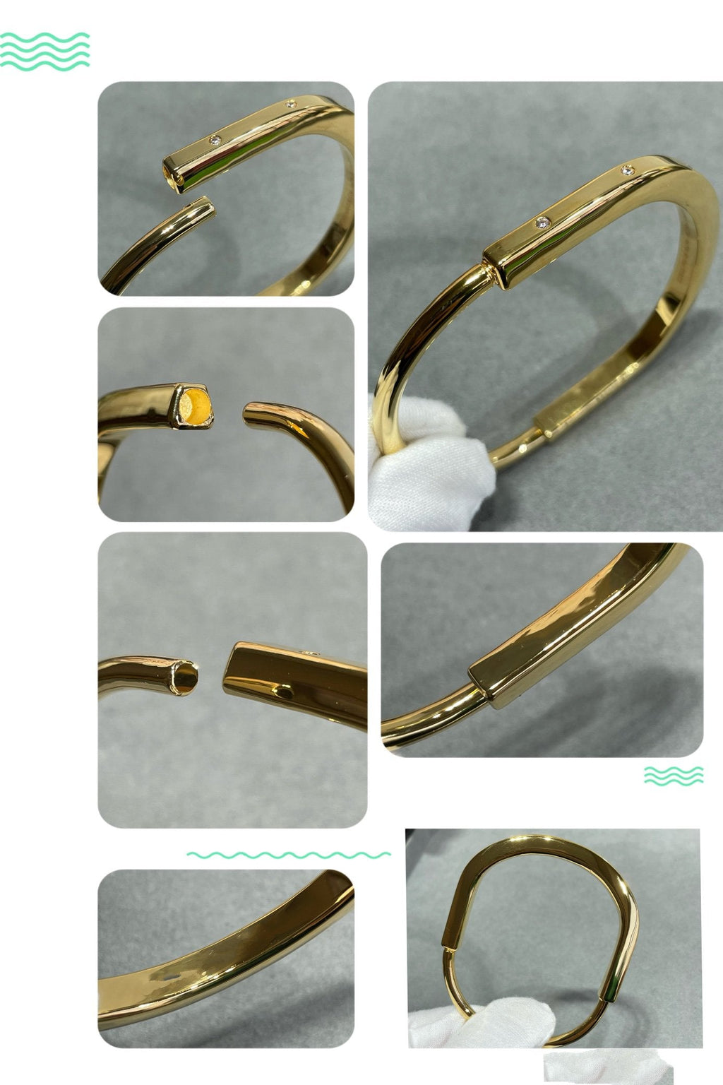TIFFANY LOCK BRACELET 8 DIAMOND