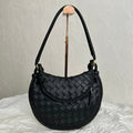 BOTTEGA VENETA BV MEDIUM GEMELLI 36CM BLACK LAMBSKIN LEATHER