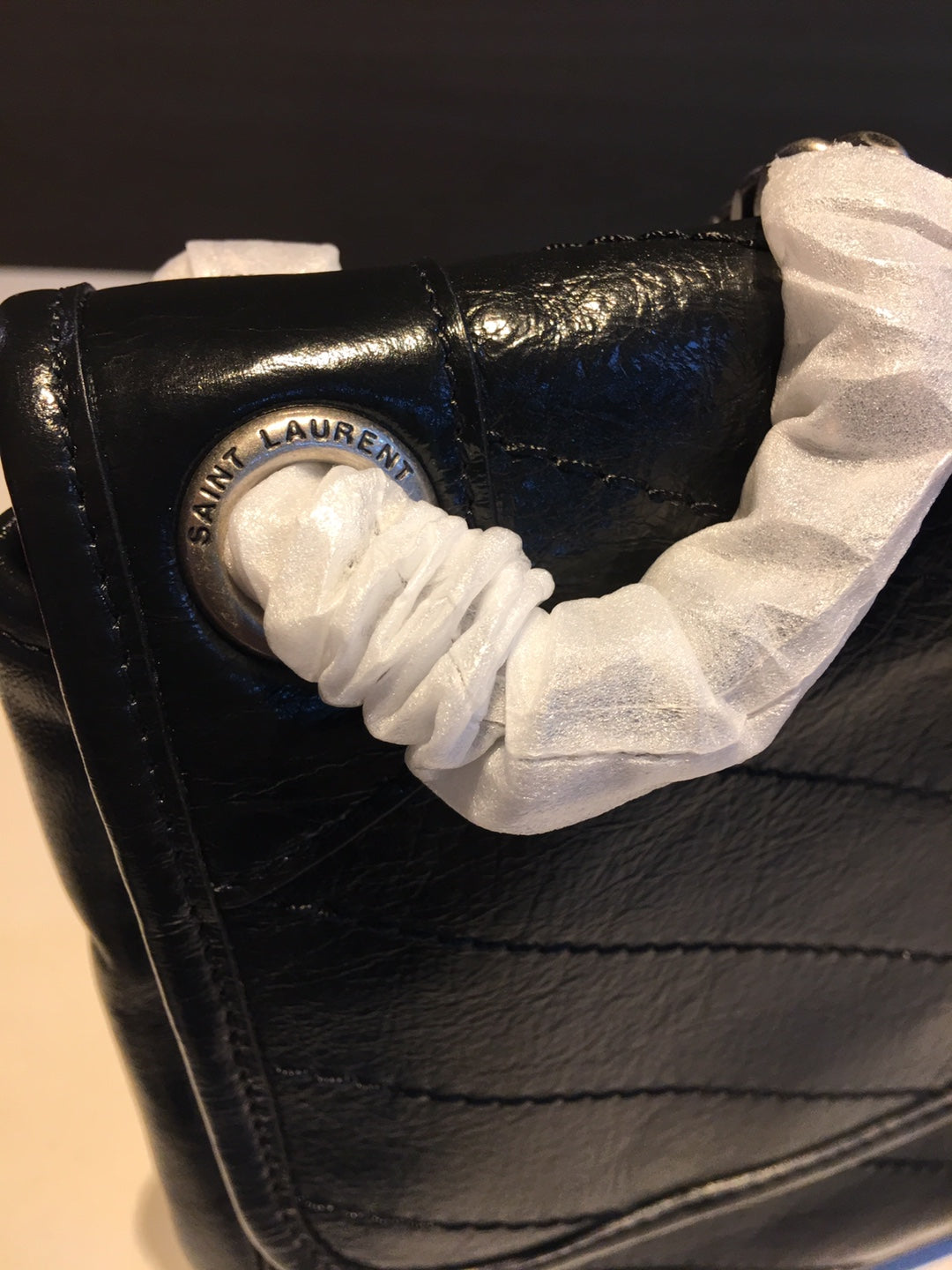 SAINT LAURENT MEDIUM NIKI 27 IN BLACK CALFSKIN CHAIN BAG