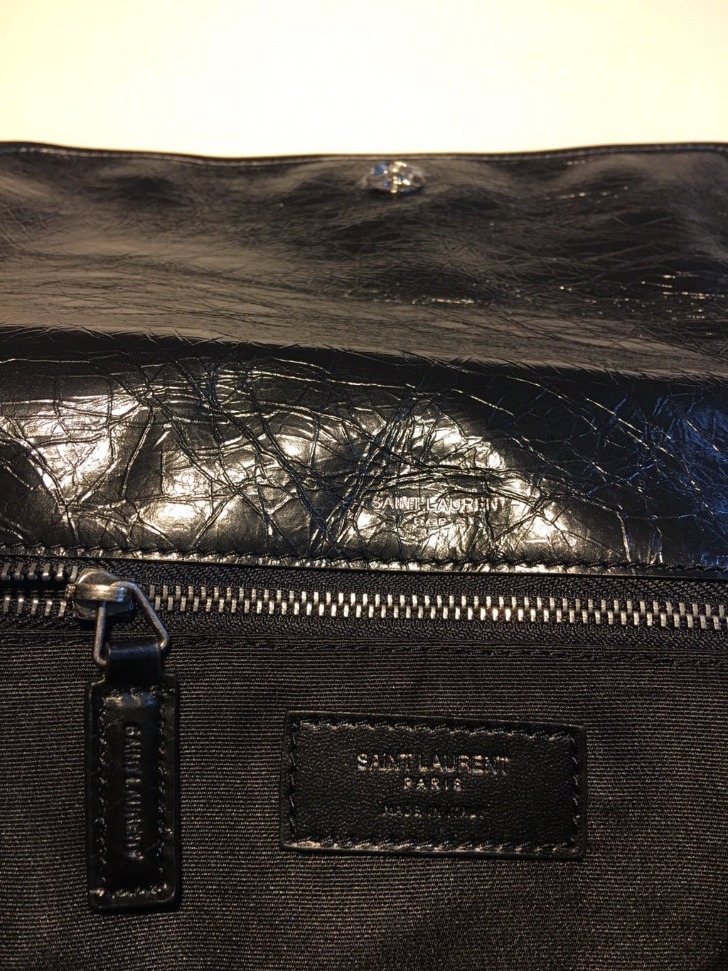 SAINT LAURENT MEDIUM NIKI 27 IN BLACK CALFSKIN CHAIN BAG