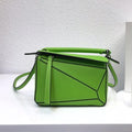LOEWE LOE MINI 18 PUZZLE BAG IN EMERALD GREEN CALFSKIN