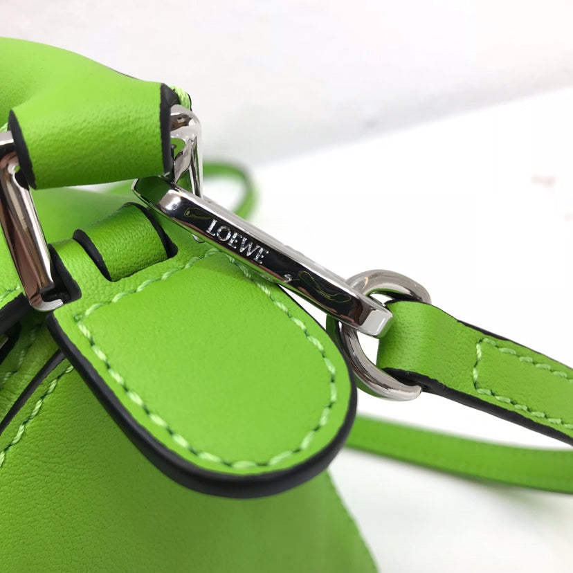 LOEWE LOE MINI 18 PUZZLE BAG IN EMERALD GREEN CALFSKIN