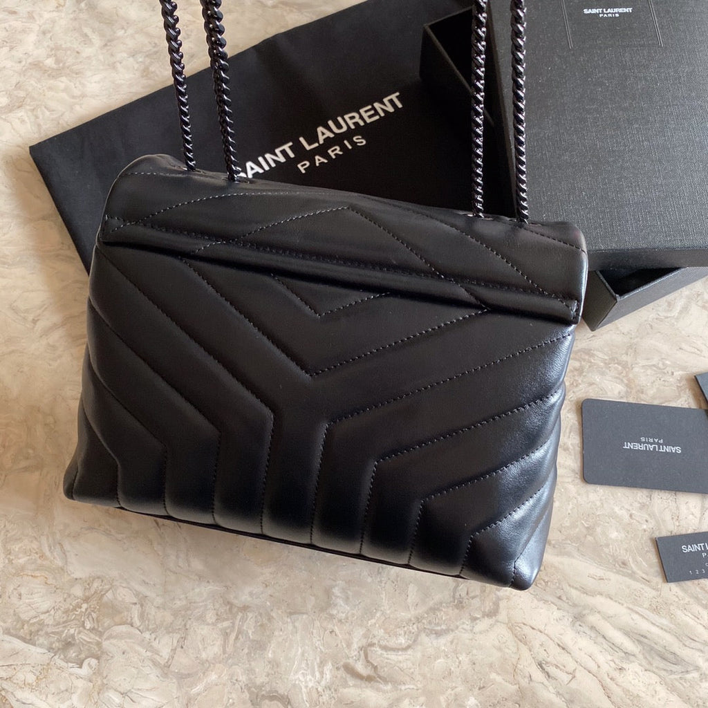 SAINT LAURENT CROSS BODY 25 BLACK CALFSKIN BAG
