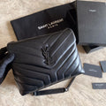SAINT LAURENT CROSS BODY 25 BLACK CALFSKIN BAG