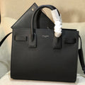 SAINT LAURENT SAC DE 26 HANDBAG BLACK CALFSKIN