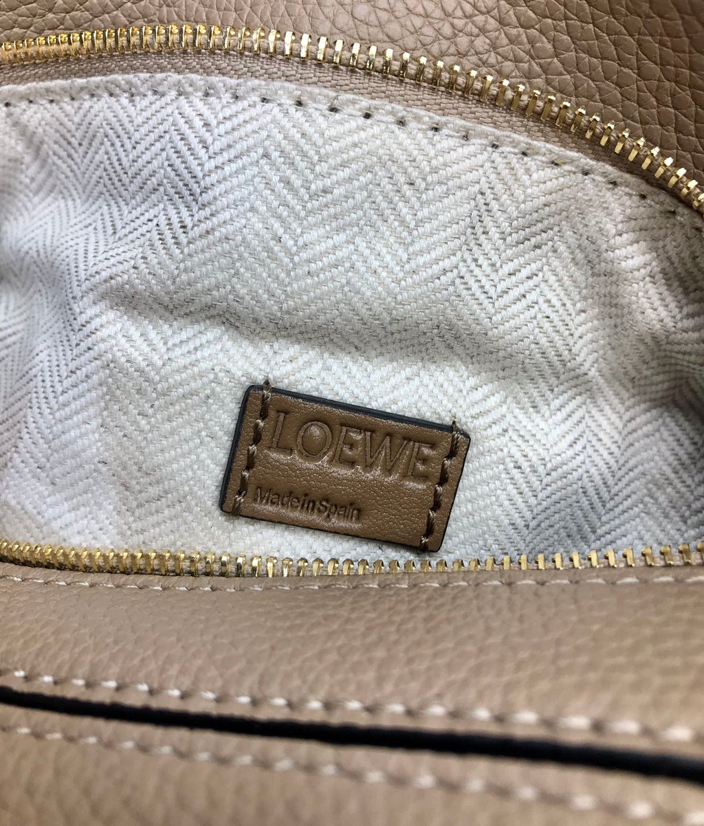 LOEWE LOE MINI 18 PUZZLE BAG IN DARK KHAKI GREEN CALFSKIN