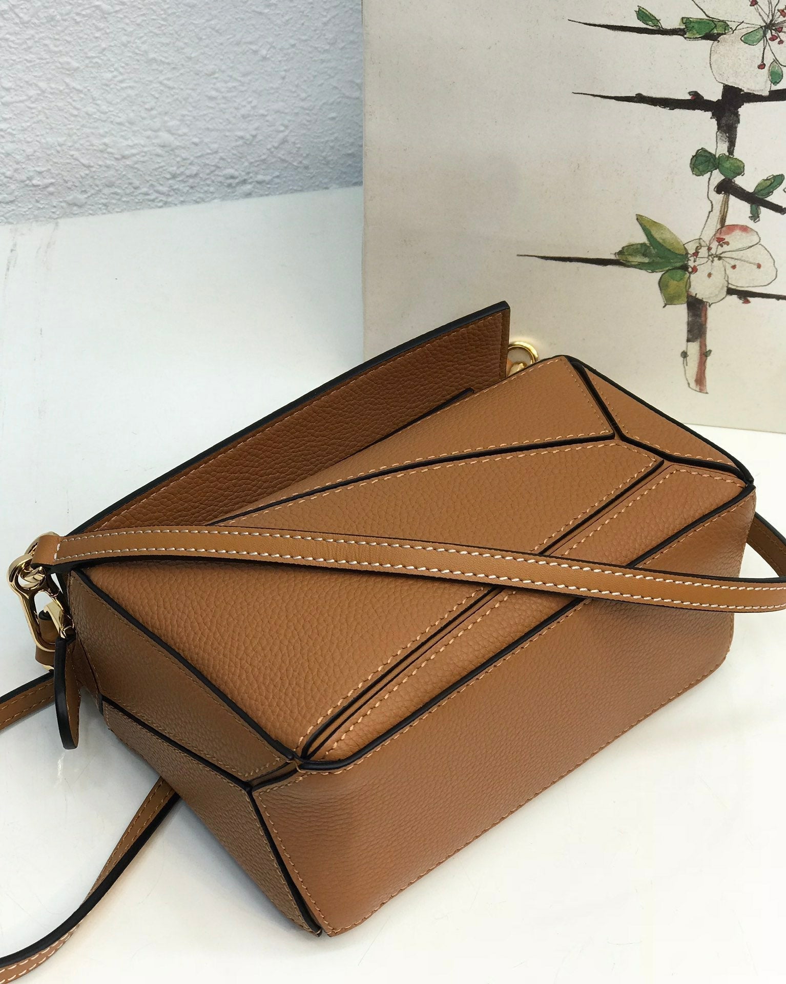 LOEWE LOE MINI 18 PUZZLE BAG IN WARM DESERT CALFSKIN