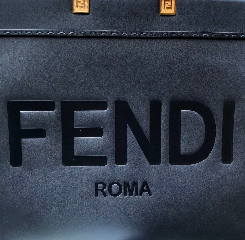 FENDI Fend Sunshine Large Bag 40.5 Black Leather