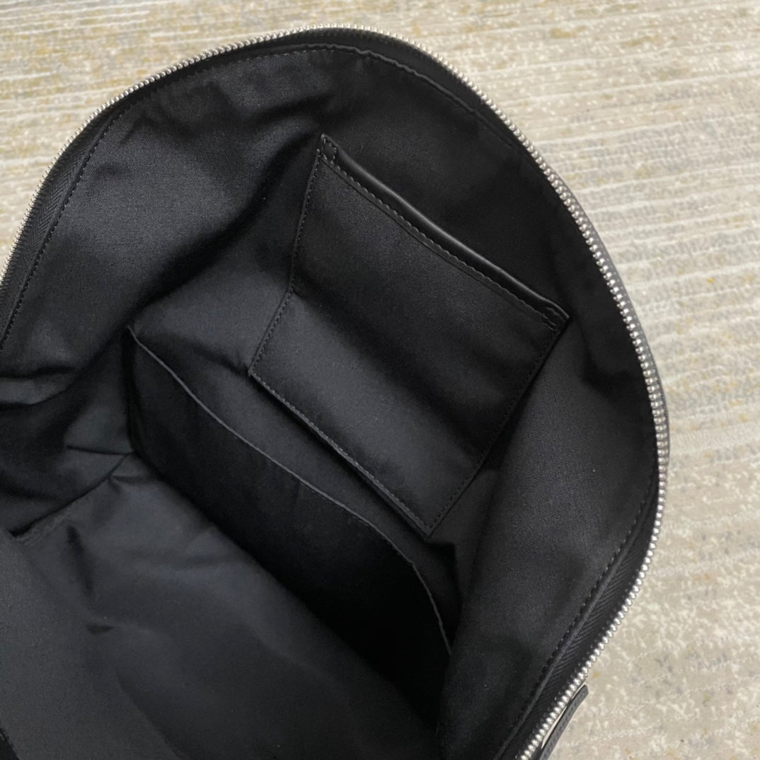 SAINT LAURENT CITY BACKPACK 41 IN BLACK CANVAS, NYLON AND LEATHER