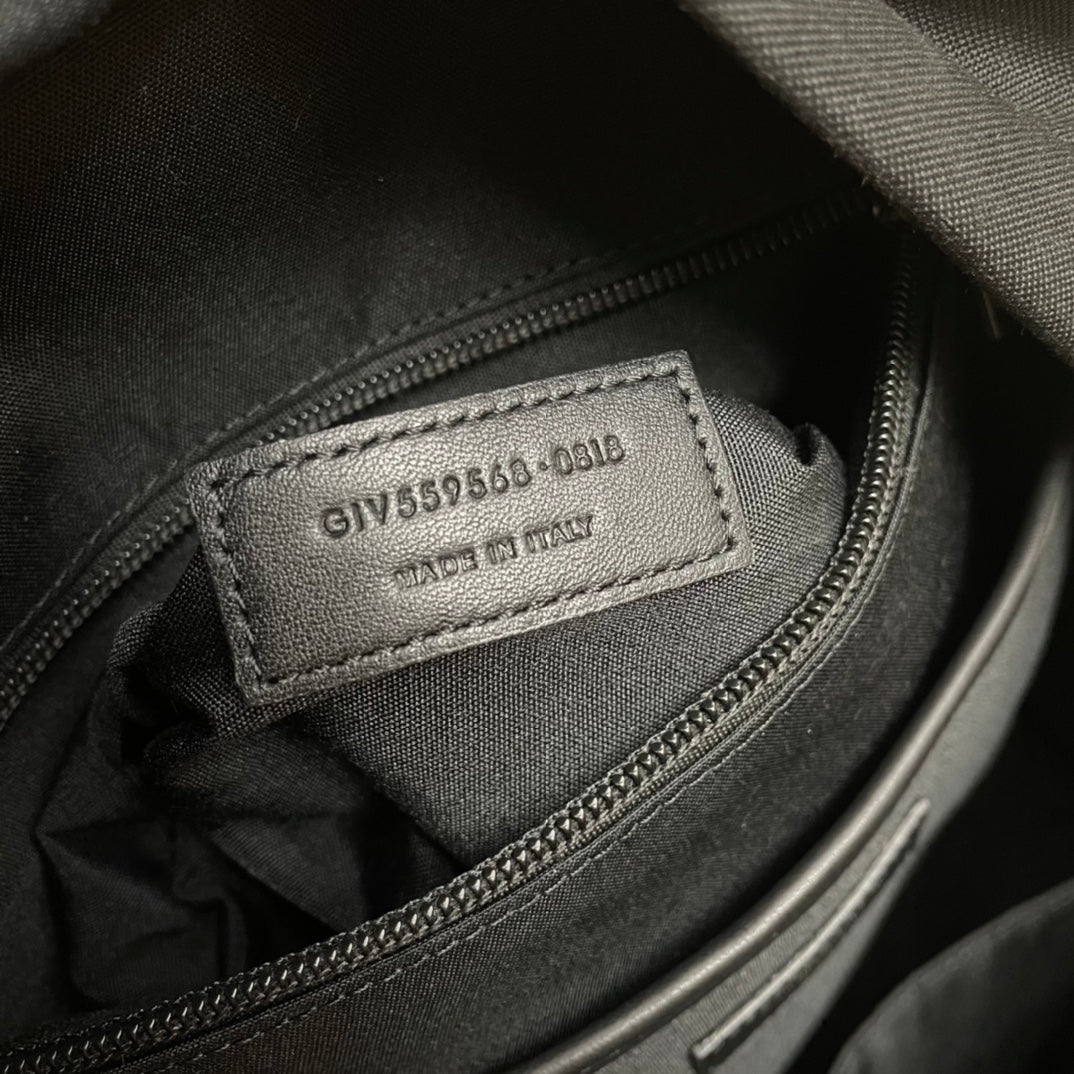 SAINT LAURENT CITY BACKPACK 41 IN BLACK CANVAS, NYLON AND LEATHER