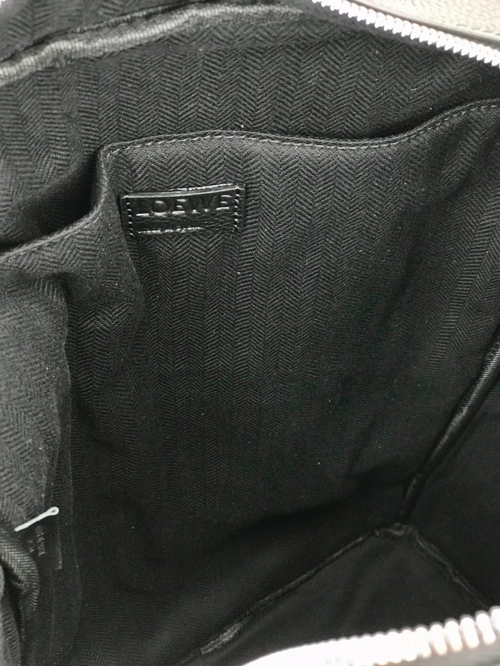 LOEWE LOE 39 MILITARY BACKPACK IN BLACK SOFT GRAINED CALFSKIN