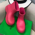 BOTTEGA VENETA PUDDLE ANKLE BOOT IN BRIGHT PINK RUBBER
