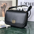 LOEWE LOE GOYA BAG 18 IN BLACK SILK CALFSKIN