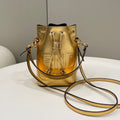FENDI MON TRESOR 18 IN GOLD METALLIC CALFSKIN