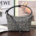 LOEWE LOE CUBI 21 BAG IN WHITE MIX BLACK ANAGRAM JACQUARD