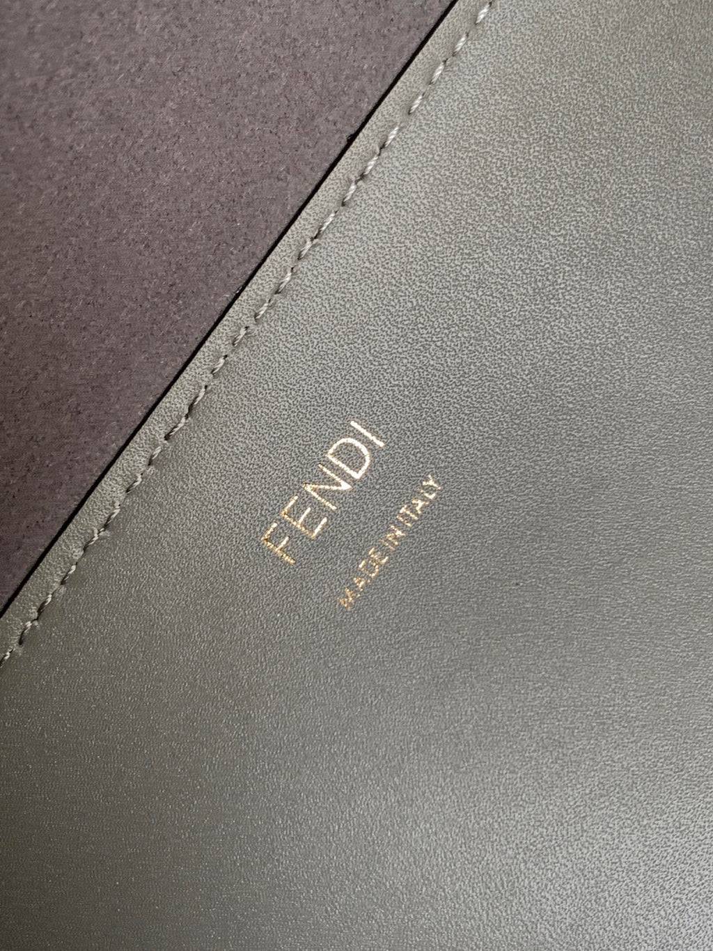 FENDI Fend Sunshine Medium Bag 35 Grey Leather