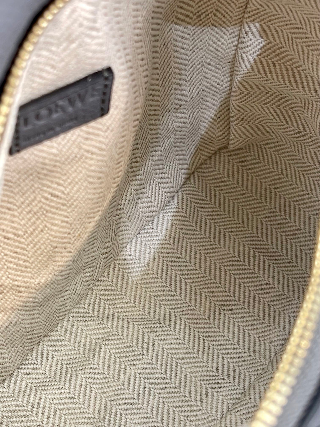 LOEWE LOE MINI 18 PUZZLE BAG IN GREY CALFSKIN