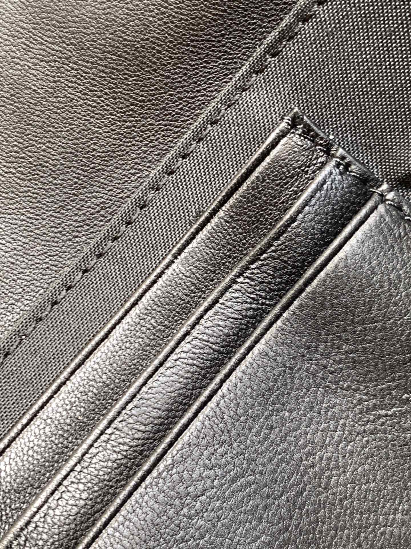 FENDI Mini Baguette Bag 20 With FF Motif Black Leather Ghw