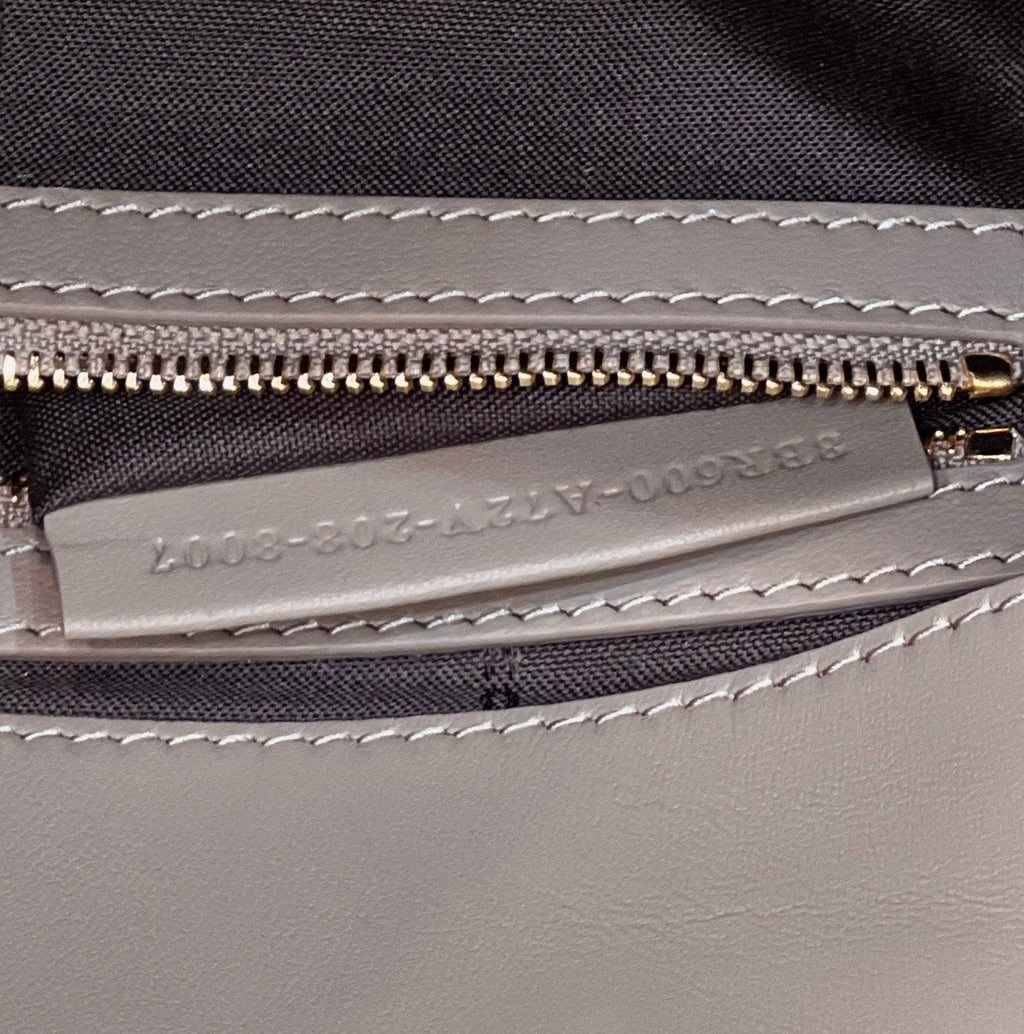 FENDI BAGUETTE WITH FF MOTIF 27 IN PINE CONE SOFT LAMBSKIN GOLD HARDWARE