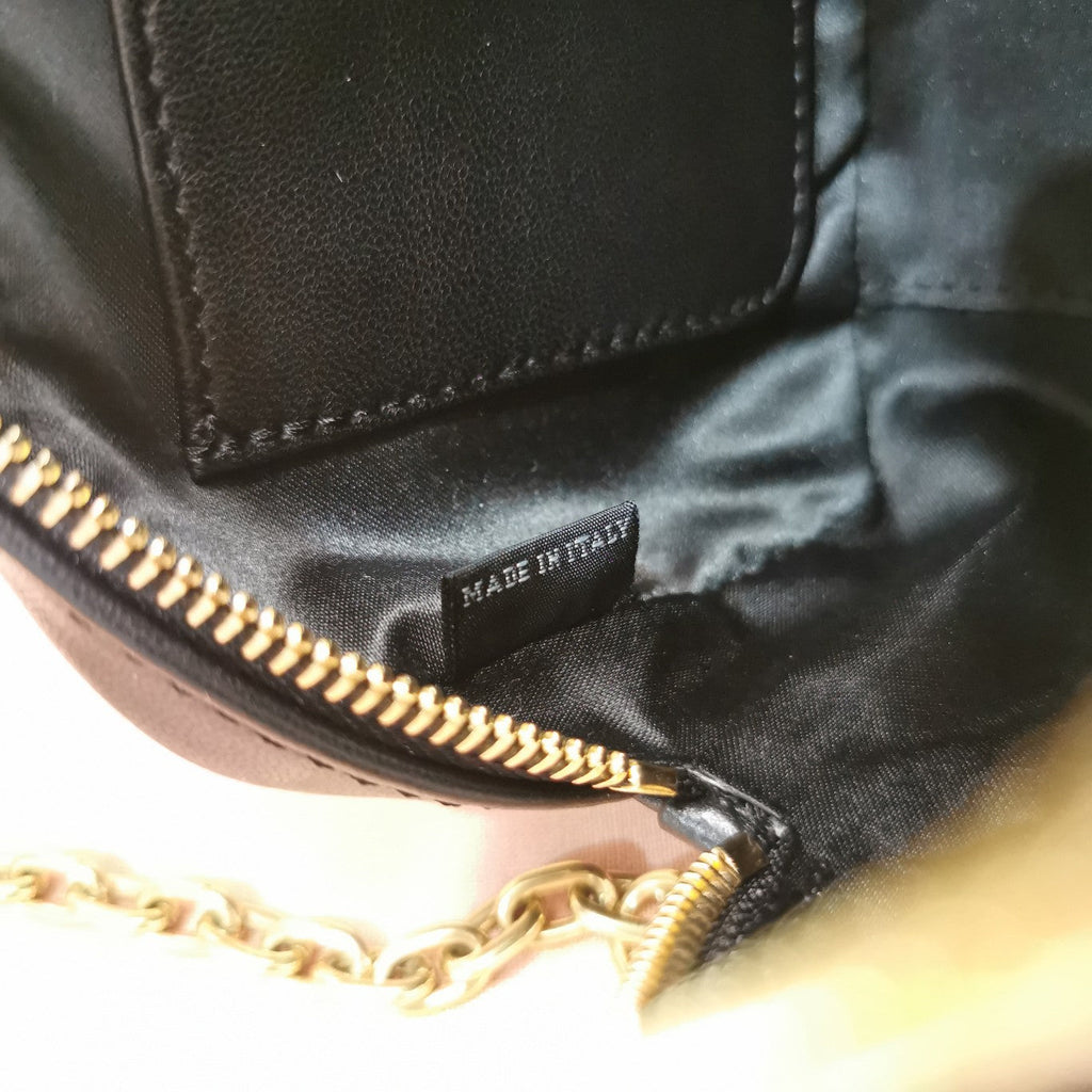 MIU MIU TOO PRETTY 17 HANDBAG BLACK LAMBSKIN