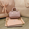 MIU MIU TOO PRETTY 17 HANDBAG IN LIGHT PINK LAMBSKIN