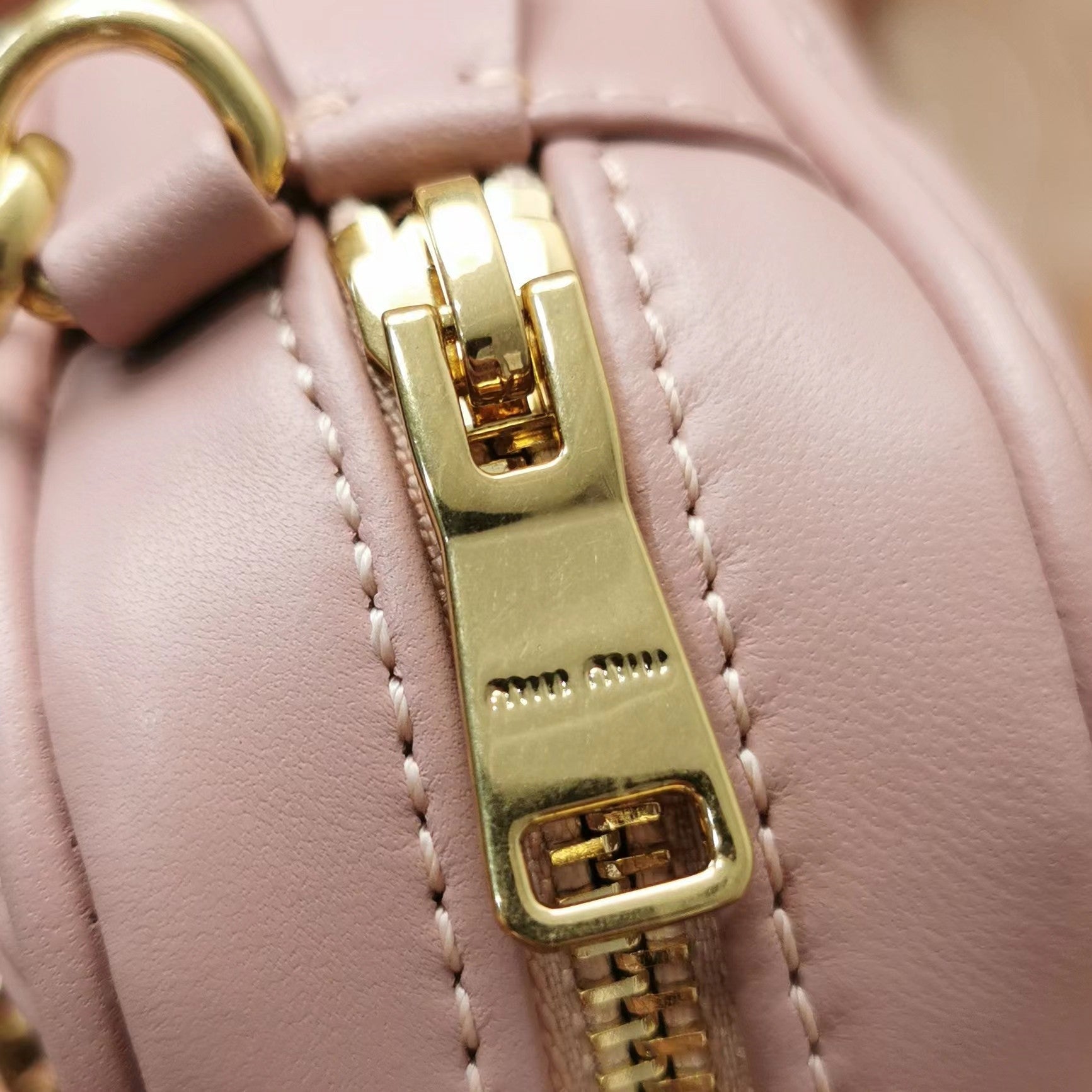 MIU MIU TOO PRETTY 17 HANDBAG IN LIGHT PINK LAMBSKIN