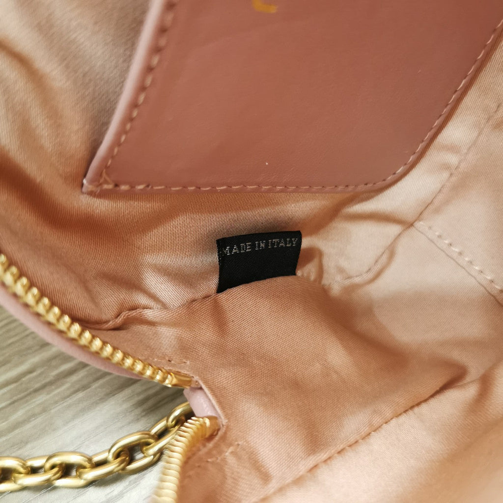 MIU MIU TOO PRETTY 17 HANDBAG IN LIGHT PINK LAMBSKIN
