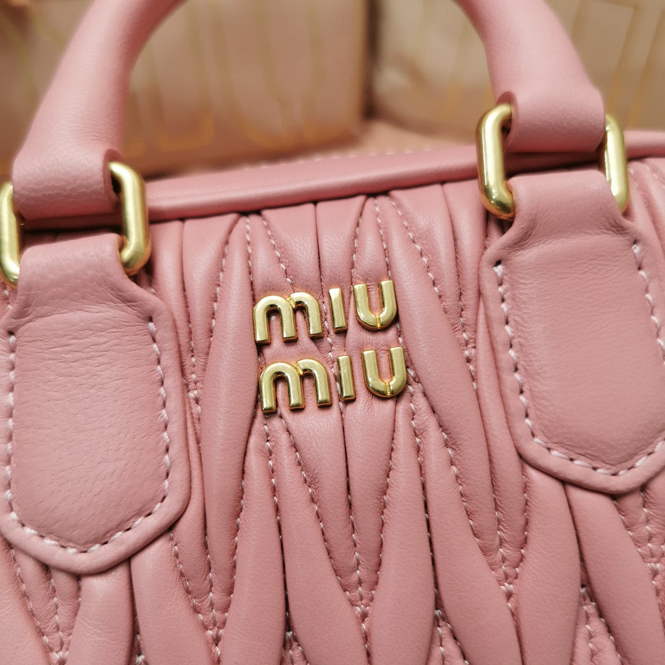 MIU MIU TOO PRETTY 17 HANDBAG IN HOT PINK LAMBSKIN