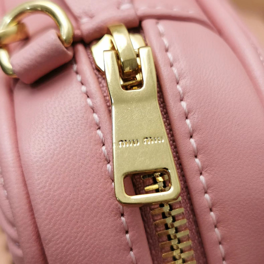 MIU MIU TOO PRETTY 17 HANDBAG IN HOT PINK LAMBSKIN