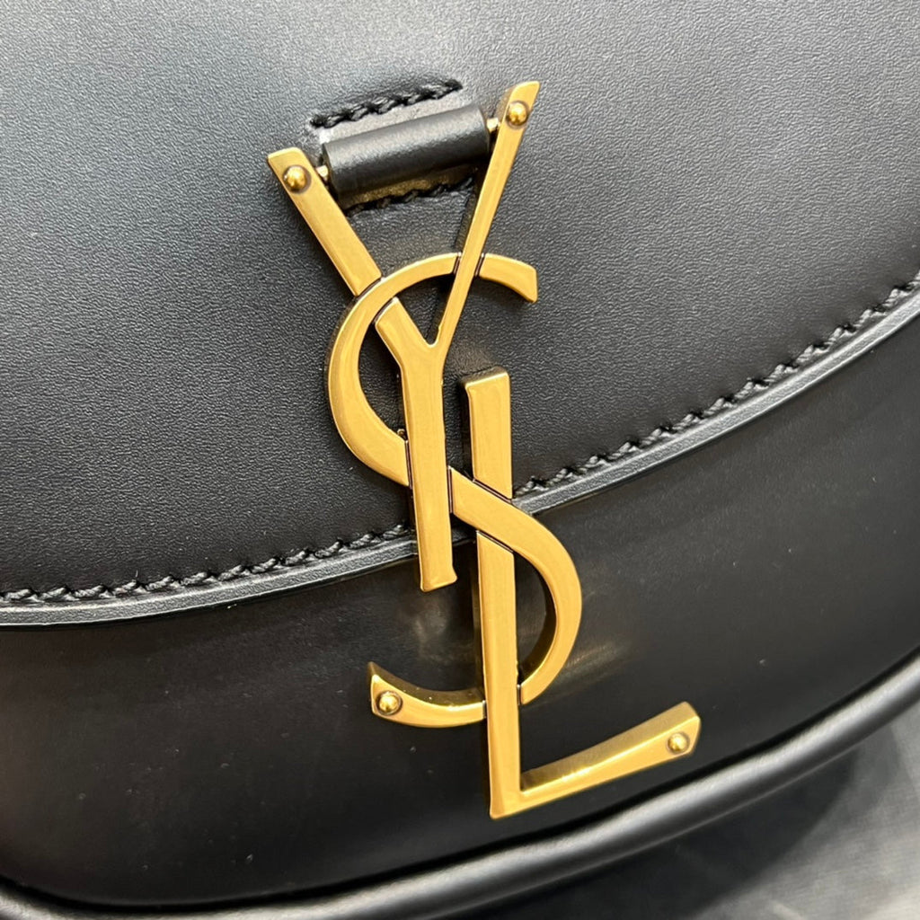 SAINT LAURENT KAIA SMALL 18 HANDBAG IN BLACK CALFSKIN