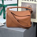 LOEWE LOE MINI 18 PUZZLE BAG IN TAN SATIN CALFSKIN
