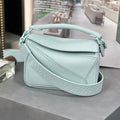 LOEWE LOE MINI 18 PUZZLE BAG IN LIGHT BLUE SATIN CALFSKIN
