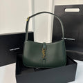 SAINT LAURENT LE 5 À 7 BAG 24 DARK GREEN CALFSKIN