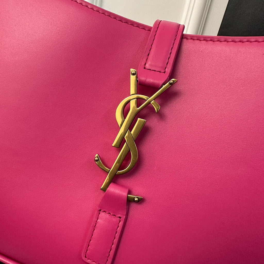 SAINT LAURENT LE 5 À 7 BAG 24 BRIGHT PINK CALFSKIN