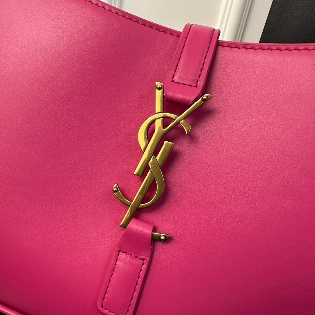 SAINT LAURENT LE 5 À 7 BAG 24 BRIGHT PINK CALFSKIN