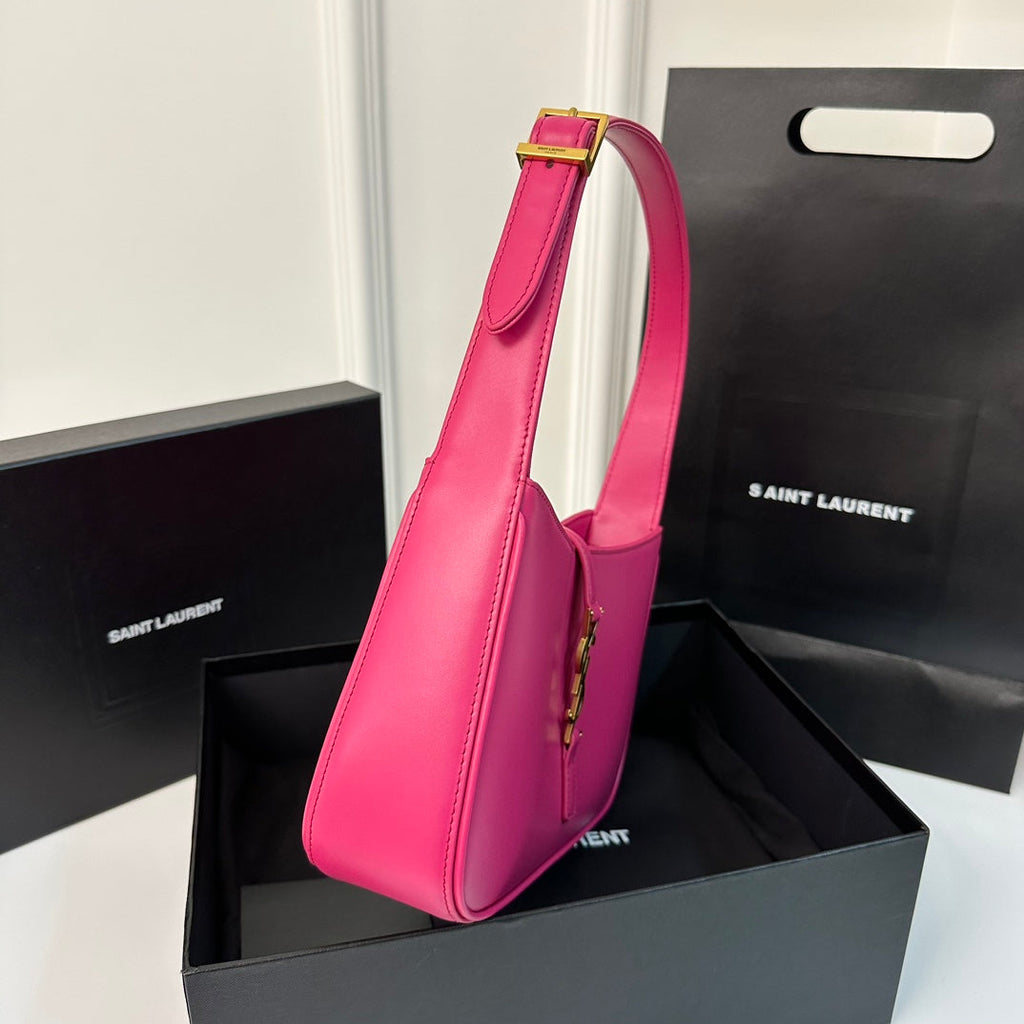SAINT LAURENT LE 5 À 7 BAG 24 BRIGHT PINK CALFSKIN