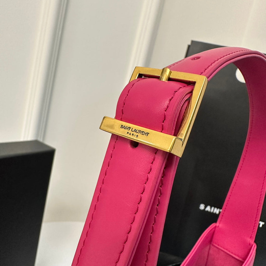 SAINT LAURENT LE 5 À 7 BAG 24 BRIGHT PINK CALFSKIN