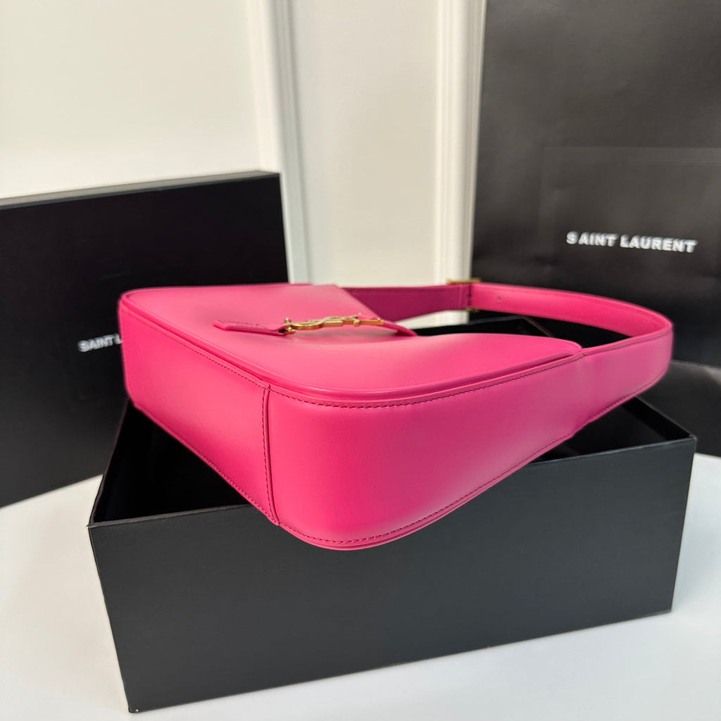 SAINT LAURENT LE 5 À 7 BAG 24 BRIGHT PINK CALFSKIN