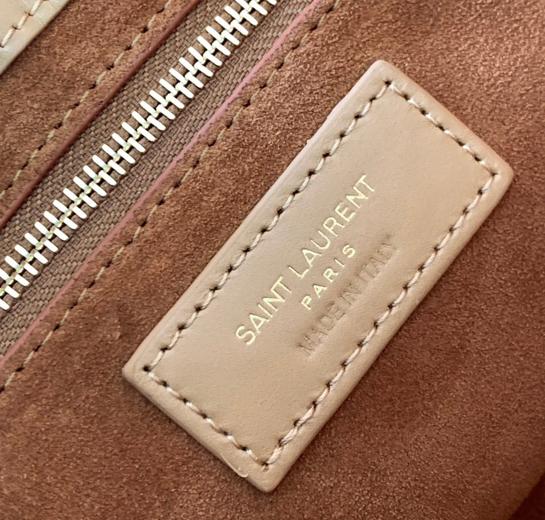 SAINT LAURENT LE 5 À 7 BAG 24 YELLOW CREAM CALFSKIN
