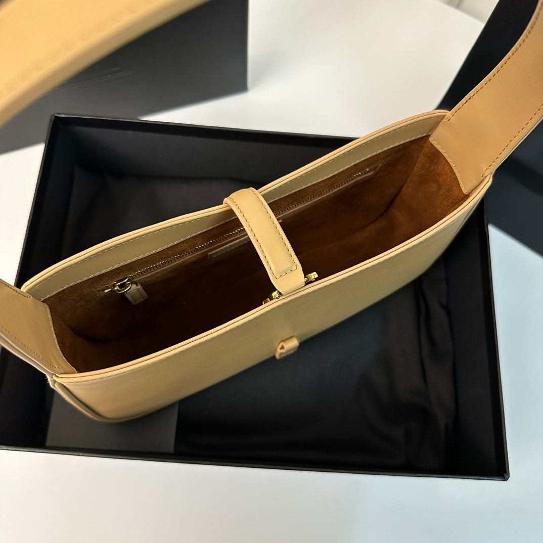 SAINT LAURENT LE 5 À 7 BAG 24 YELLOW CREAM CALFSKIN