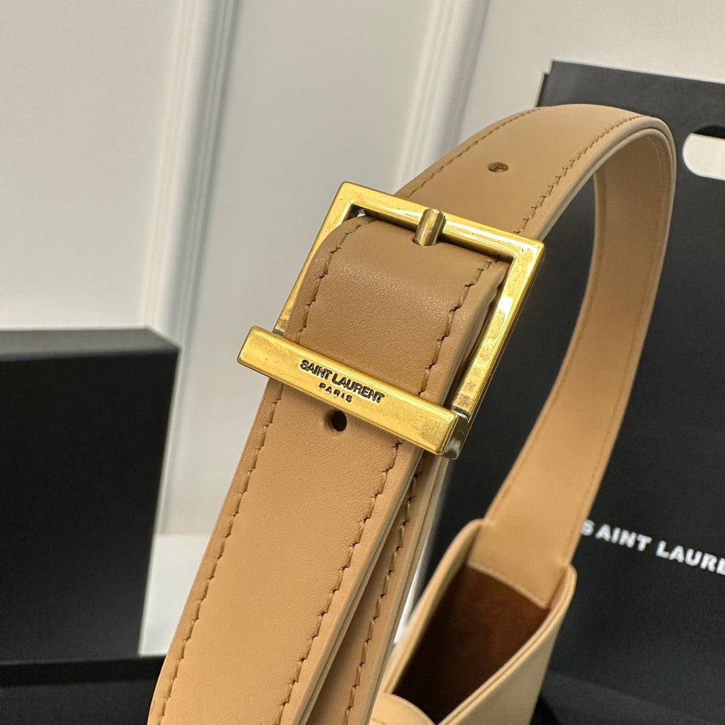 SAINT LAURENT LE 5 À 7 BAG 24 YELLOW CREAM CALFSKIN