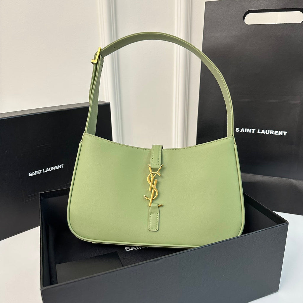 SAINT LAURENT LE 5 À 7 BAG 24 LIGHT GREEN CALFSKIN