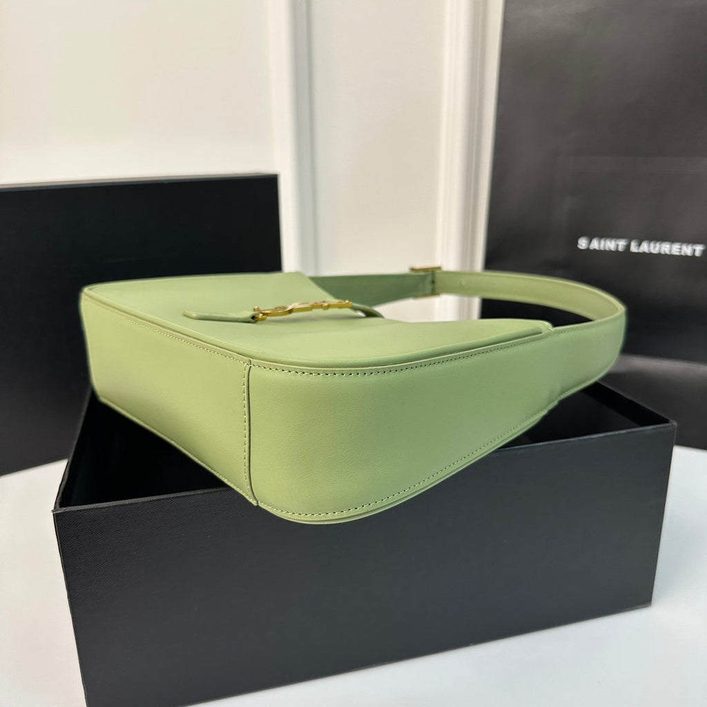 SAINT LAURENT LE 5 À 7 BAG 24 LIGHT GREEN CALFSKIN