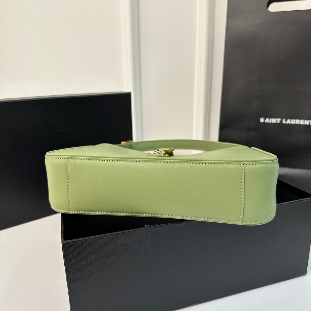 SAINT LAURENT LE 5 À 7 BAG 24 LIGHT GREEN CALFSKIN
