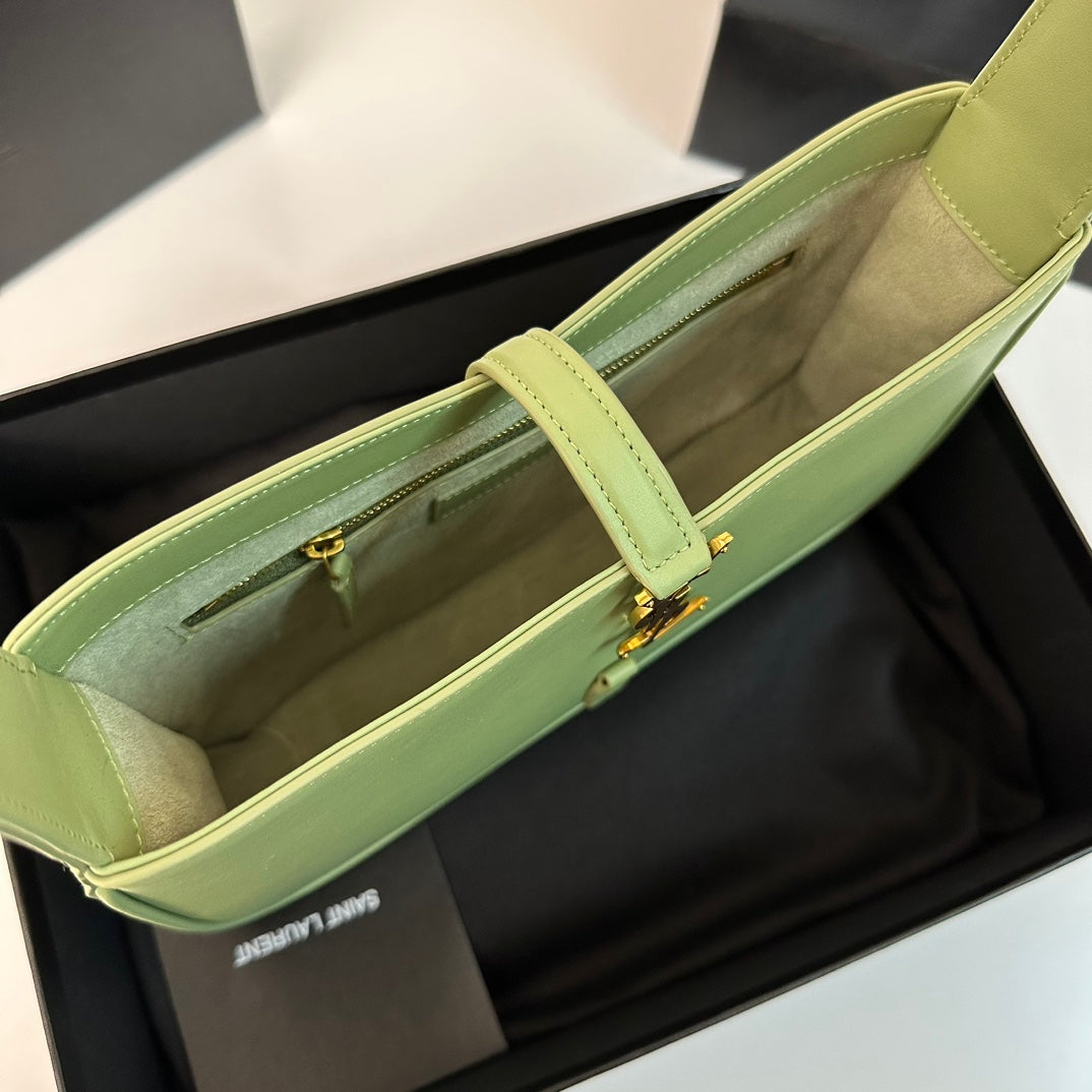 SAINT LAURENT LE 5 À 7 BAG 24 LIGHT GREEN CALFSKIN