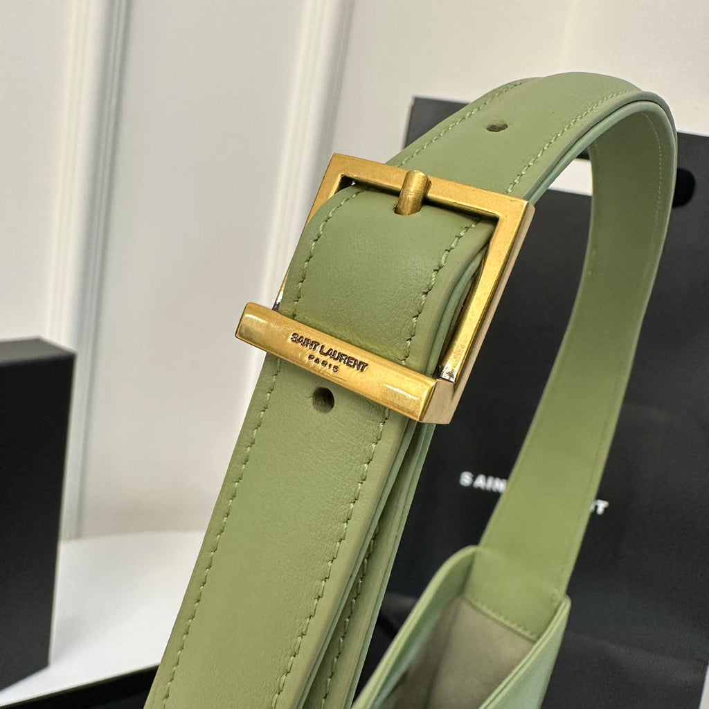 SAINT LAURENT LE 5 À 7 BAG 24 LIGHT GREEN CALFSKIN