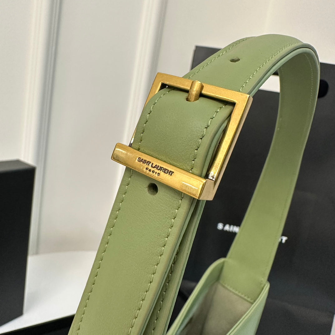 SAINT LAURENT LE 5 À 7 BAG 24 LIGHT GREEN CALFSKIN
