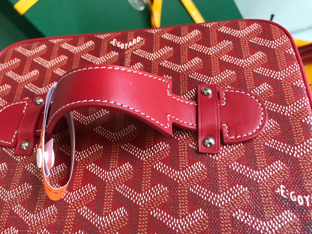 GOYARD MUSE VANITY CASE 20 IN CLASSIC RED GOYARDINE CANVAS