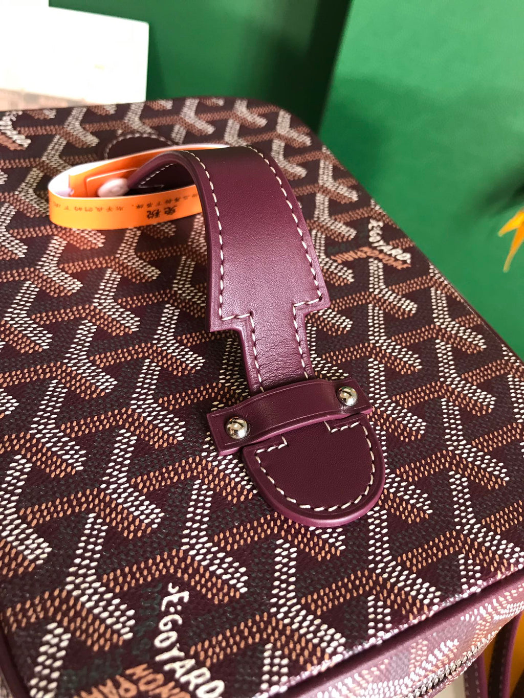 GOYARD MUSE VANITY CASE 20 IN WINE RED GOYARDINE CANVAS